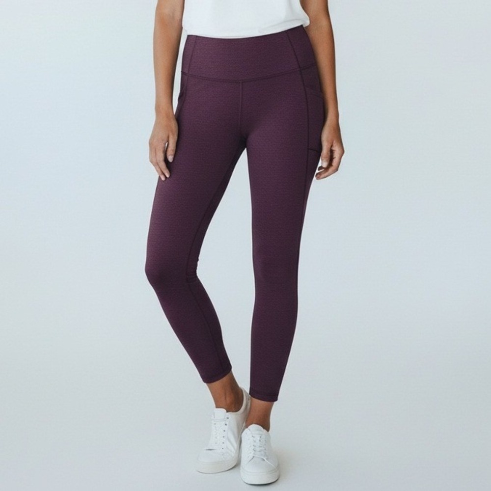 Varley Leggings Women Small Plum Purple Yoga Activewear Athleisure Casual‎